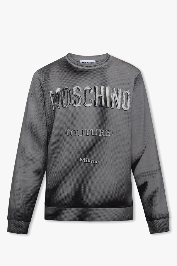 Grey Sweatshirt with logo Moschino Biname fmedShops Albania Dolce Gabbana Kids crown print zip up sweatshirt